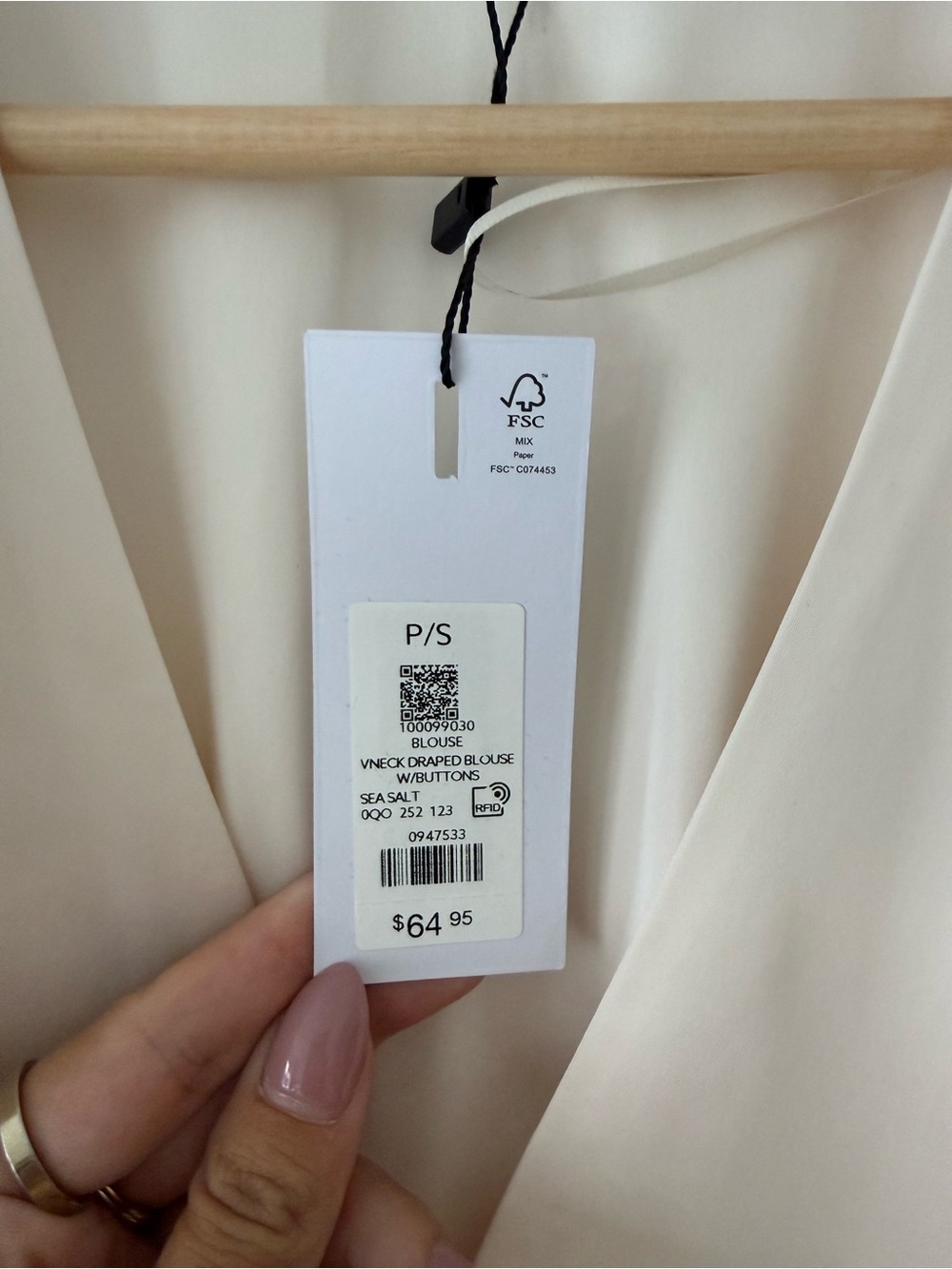 NWT Dynamite Off White Satin Top - Picture 3 of 5